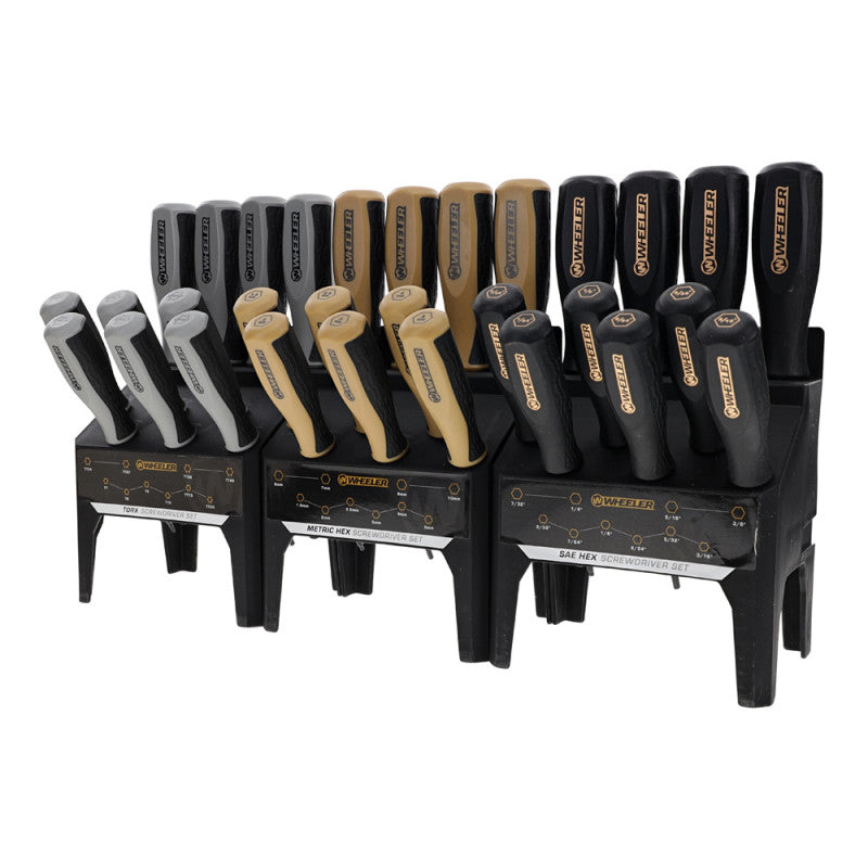 Wheeler 30 Piece Hex/Torx Benchtop Screwdriver Set