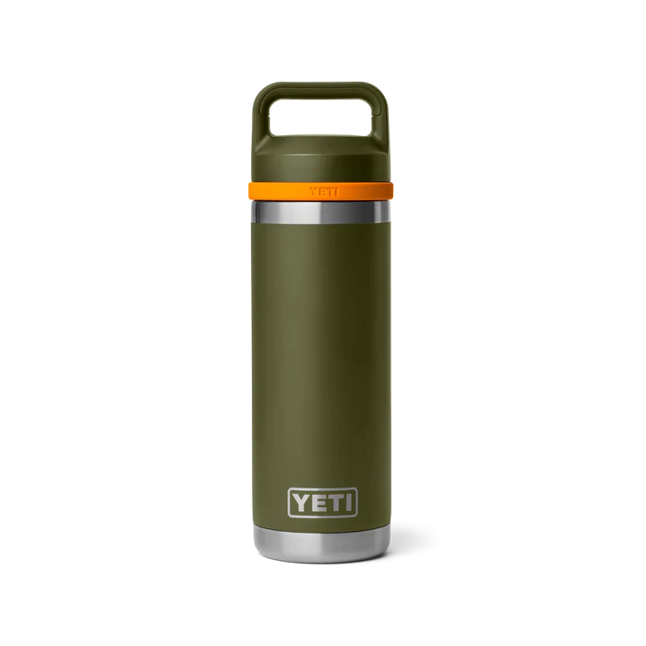 YETI Rambler 18oz (532ml) Bottle - Olive/King Crab Orange