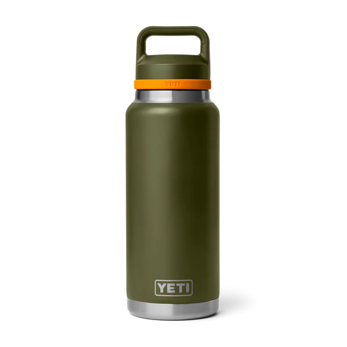 YETI Rambler 36oz (1L) Bottle - Olive/King Crab Orange