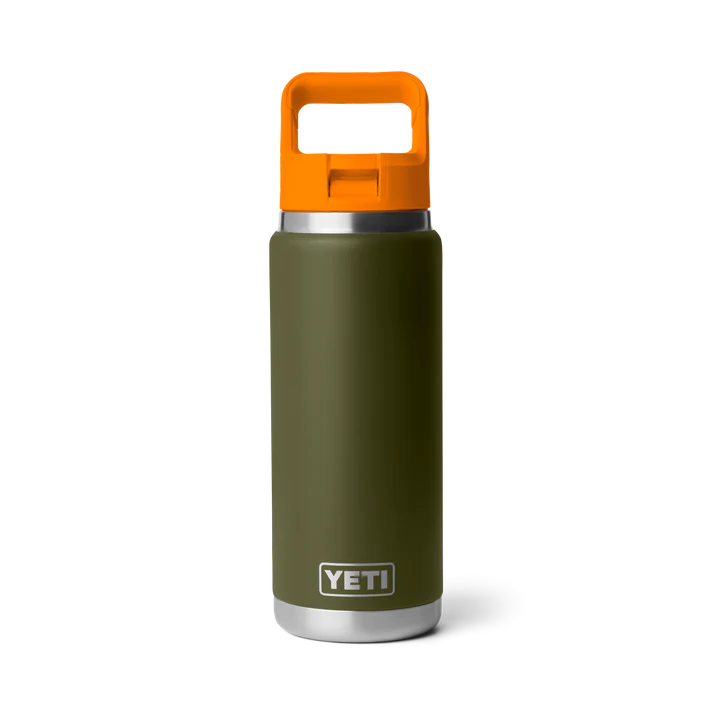 YETI Ramber 26oz (769ml) Flip-Straw Bottle - Olive/King Crab Orange