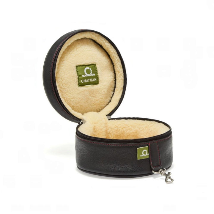 Chatham Premium Pull Up Leather Hearing Protection Case - Black