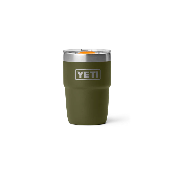 YETI Rambler 8oz (236ml) Stackable Coffee Cup - Olive/King Crab Orange
