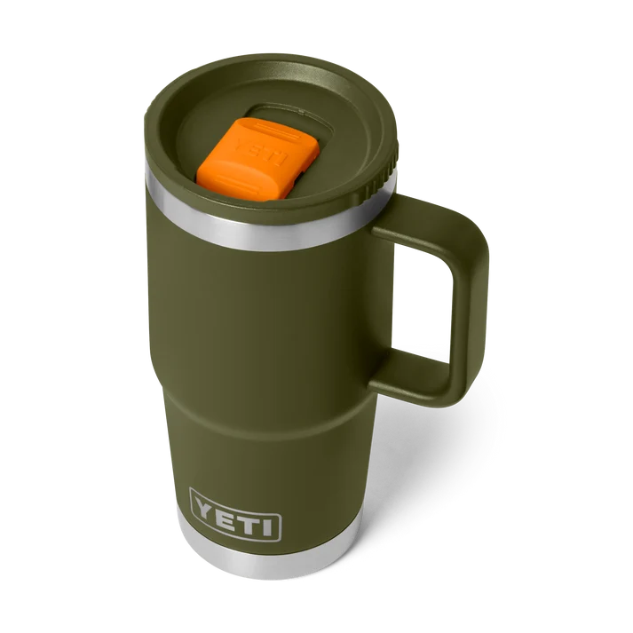YETI Rambler 20oz (591ml) Travel Coffee Mug 2.0 - Olive/King Crab Orange