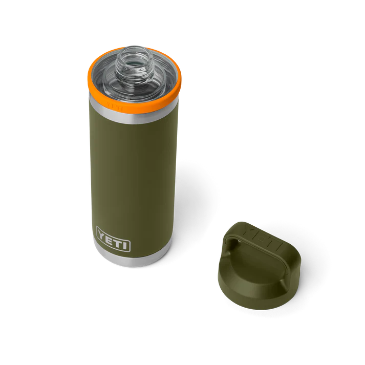 YETI Rambler 18oz (532ml) Bottle - Olive/King Crab Orange