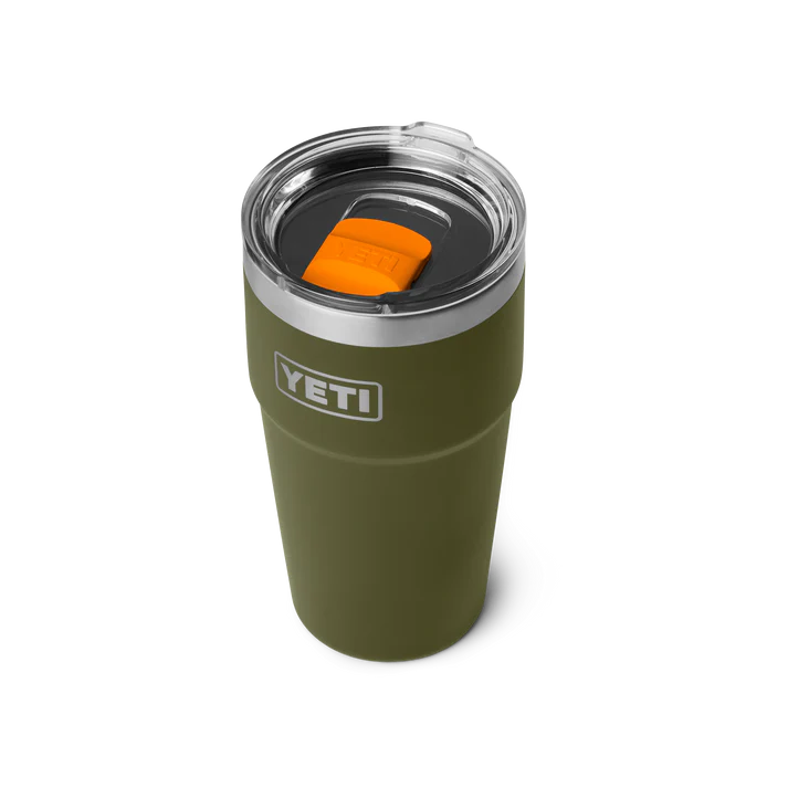 YETI Rambler 20oz (591ml) Stackable Coffee Cup - Olive/King Crab Orange