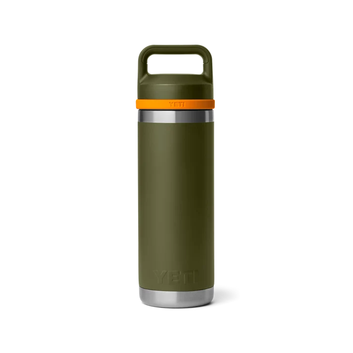 YETI Rambler 18oz (532ml) Bottle - Olive/King Crab Orange