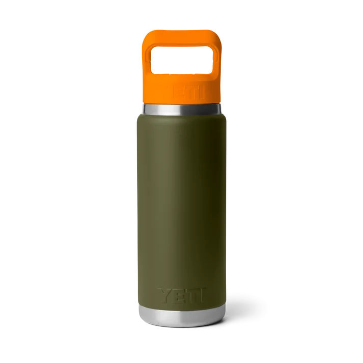 YETI Ramber 26oz (769ml) Flip-Straw Bottle - Olive/King Crab Orange