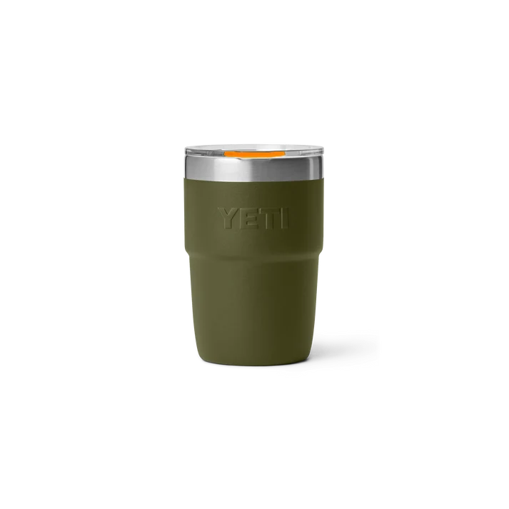 YETI Rambler 8oz (236ml) Stackable Coffee Cup - Olive/King Crab Orange