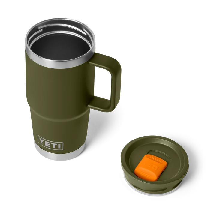 YETI Rambler 20oz (591ml) Travel Coffee Mug 2.0 - Olive/King Crab Orange