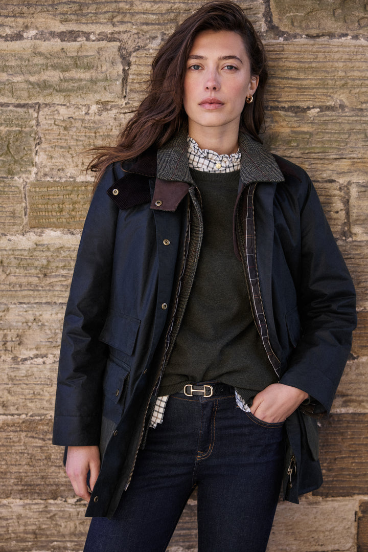 Barbour Modern Border Wax Jacket Sage/Classic
