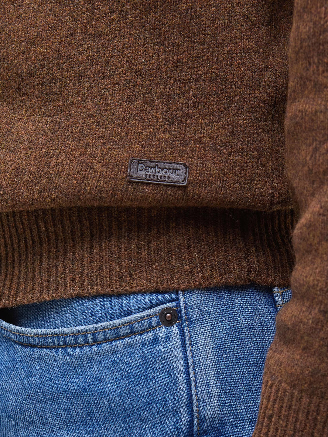 Barbour Essential Patch Crew Bracken