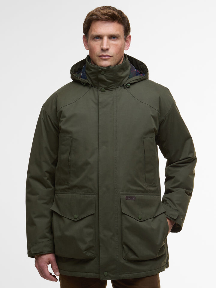 Barbour Farlam Waterproof Waxed Jacket Olive