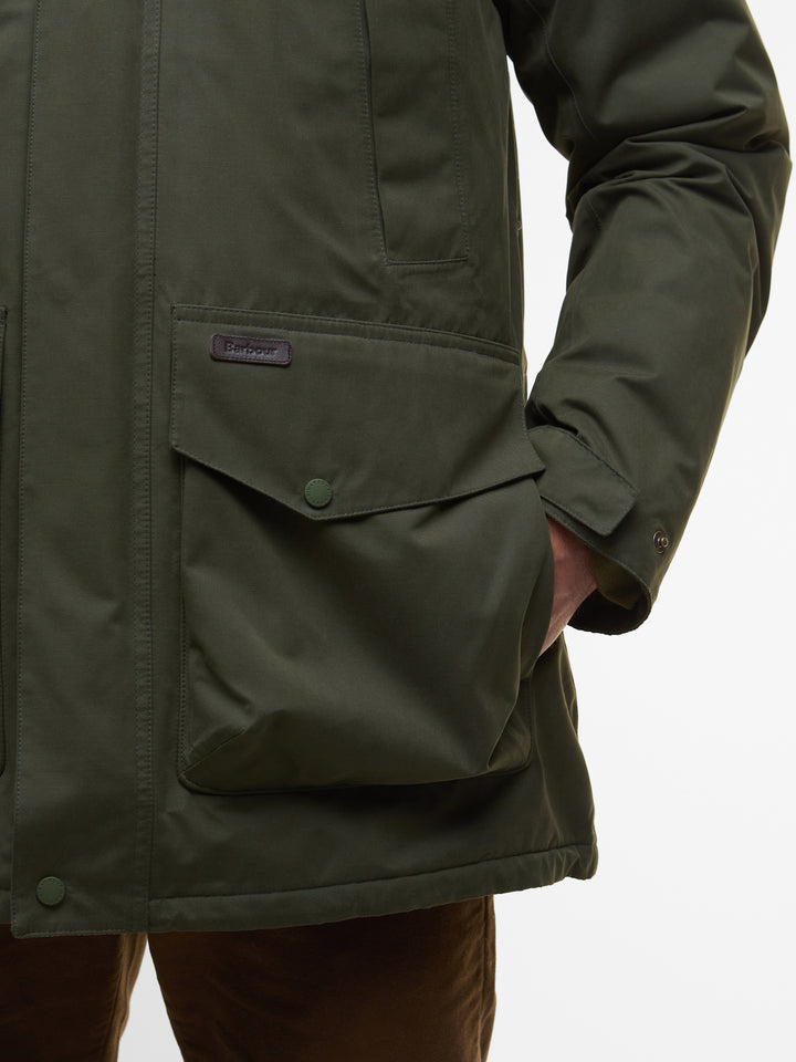 Barbour Farlam Waterproof Waxed Jacket Olive