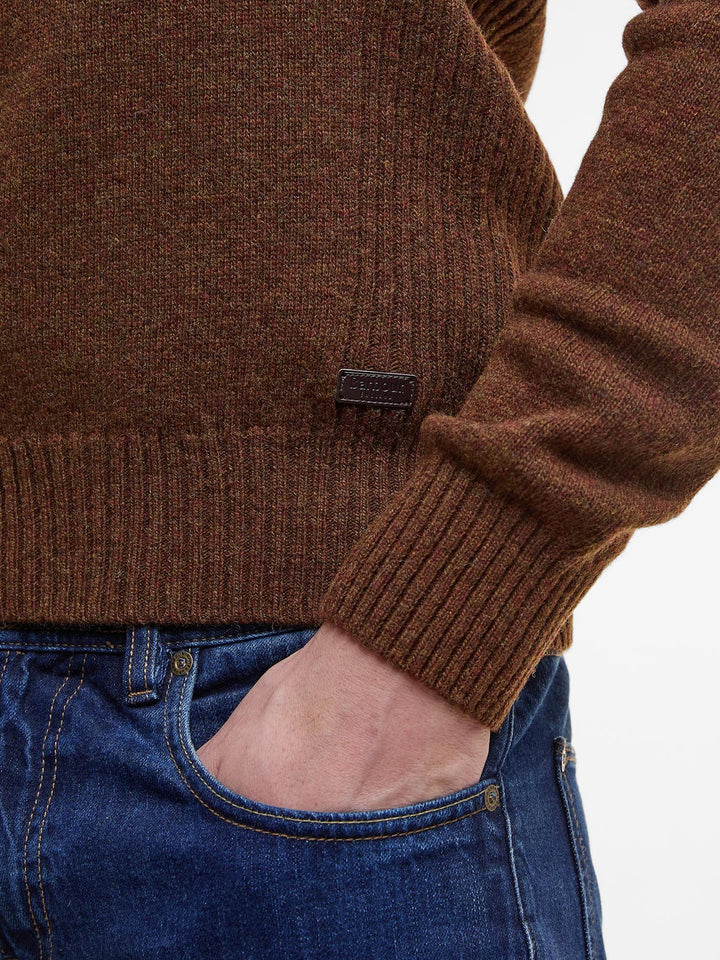 Barbour Nelson Essential Half Zip Dark Sand
