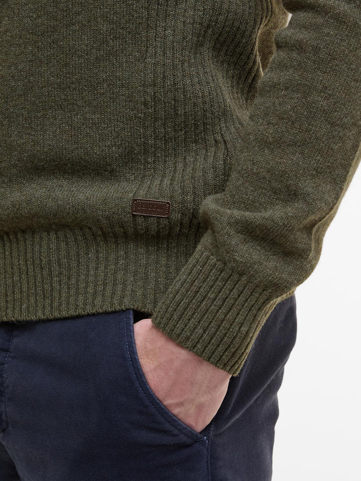 Barbour Nelson Essential Half Zip Jumper Seaweed