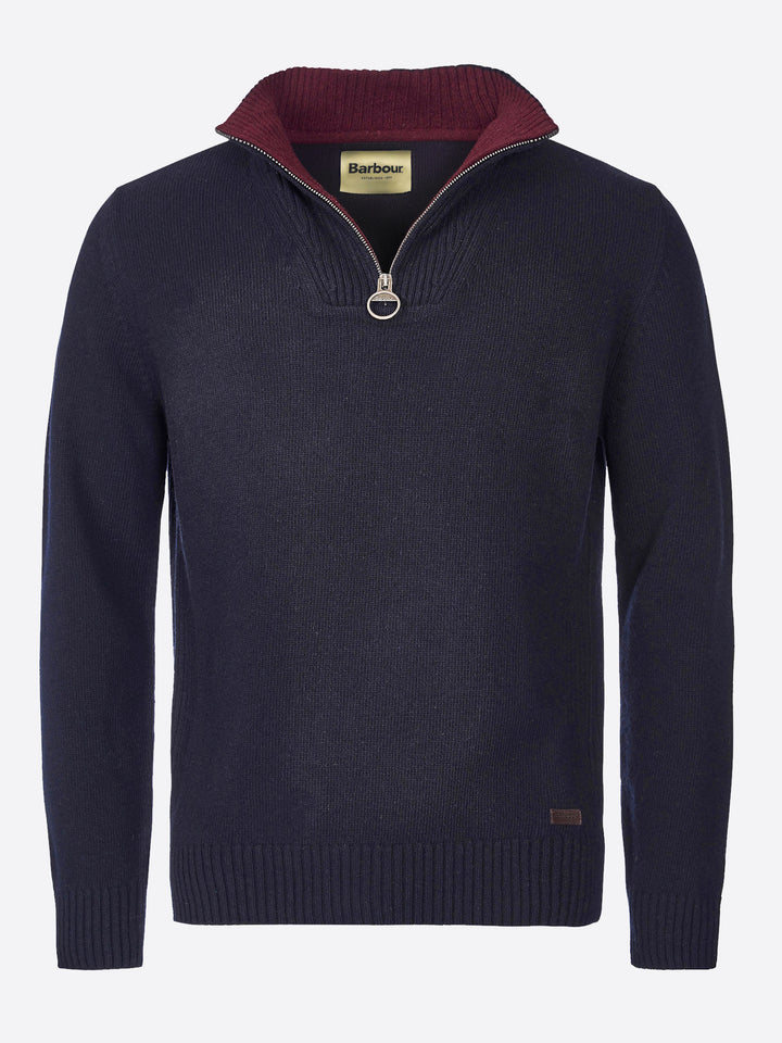 Barbour Nelson Essential Half Zip Jumper Navy