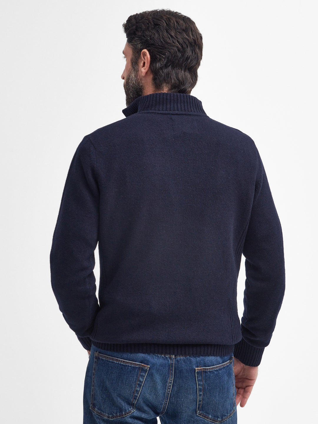 Barbour Nelson Essential Half Zip Jumper Navy