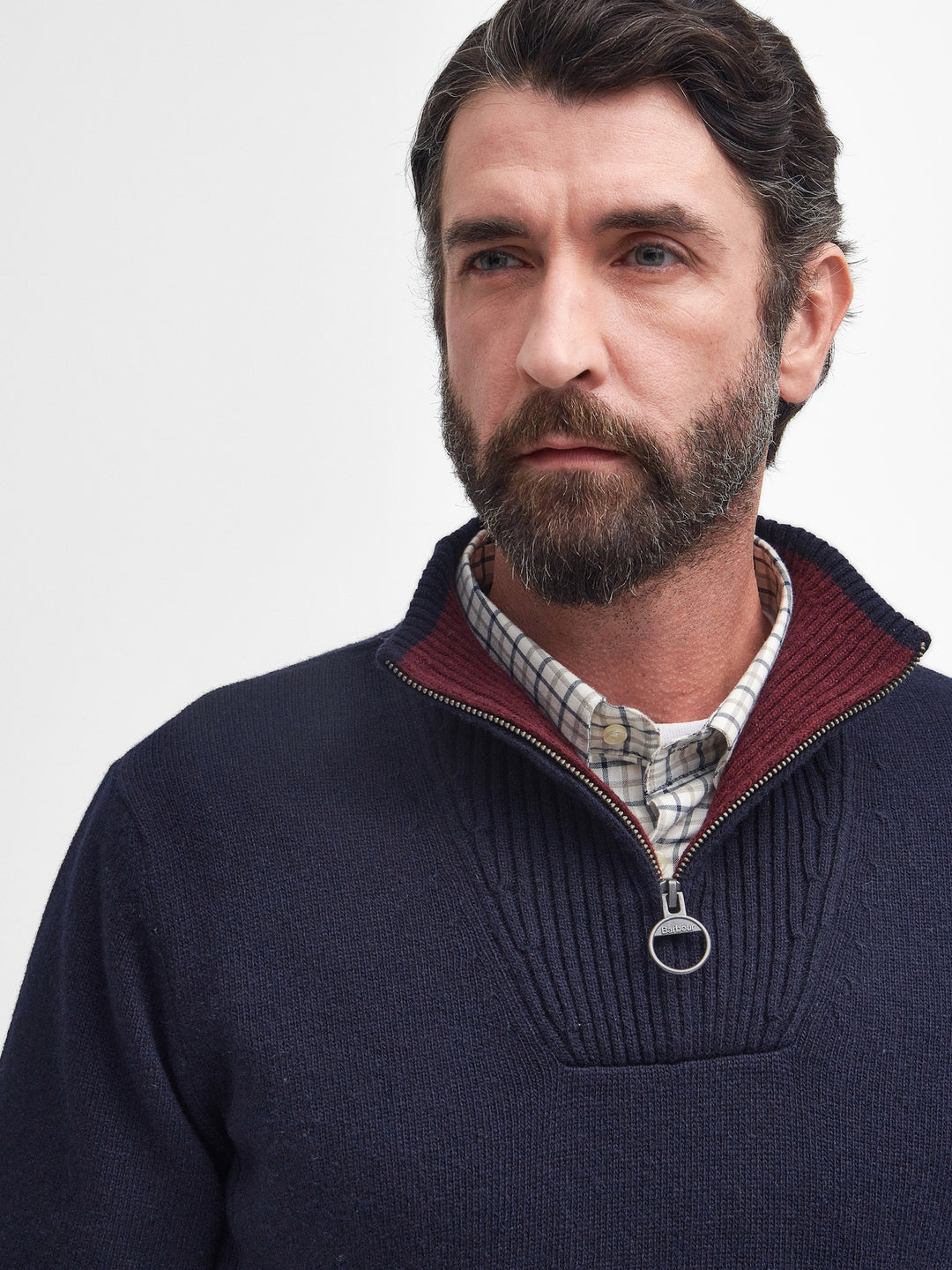 Barbour Nelson Essential Half Zip Jumper Navy