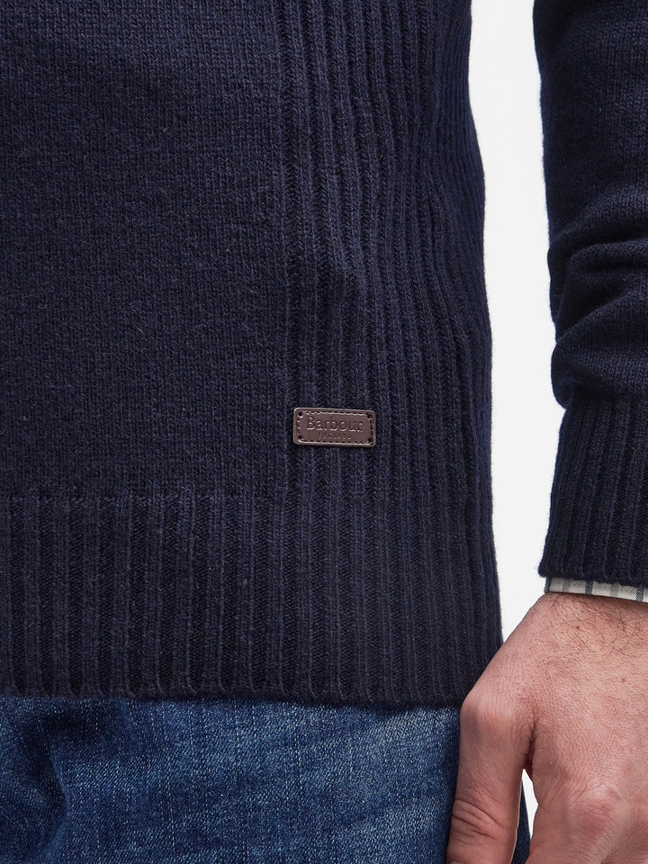 Barbour Nelson Essential Half Zip Jumper Navy
