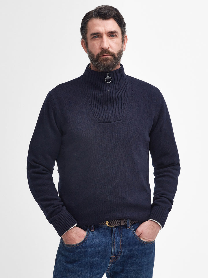 Barbour Nelson Essential Half Zip Jumper Navy