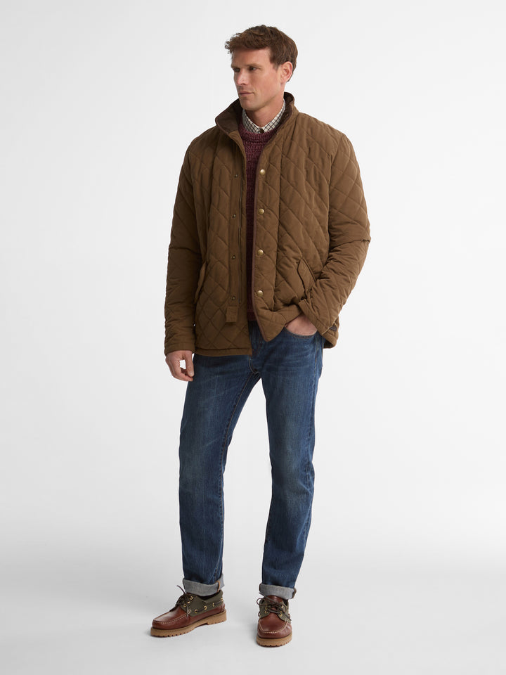 Barbour Waterproof Shoveler Quilted Jacket Dark Sand