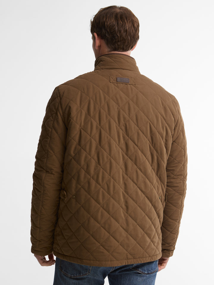 Barbour Waterproof Shoveler Quilted Jacket Dark Sand