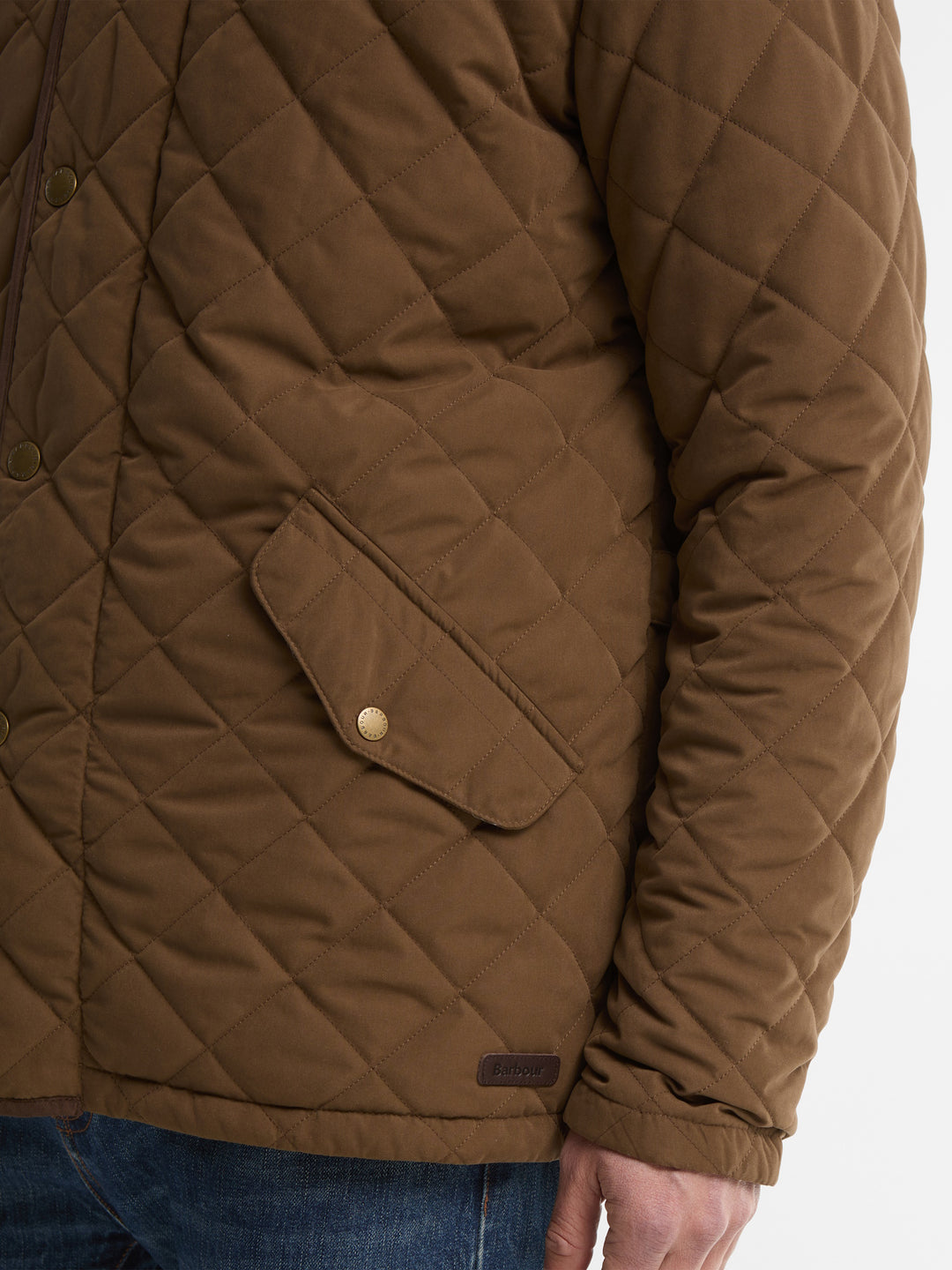 Barbour Waterproof Shoveler Quilted Jacket Dark Sand