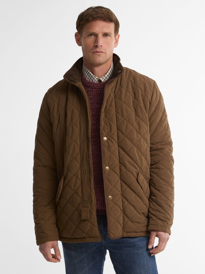 Barbour Waterproof Shoveler Quilted Jacket Dark Sand