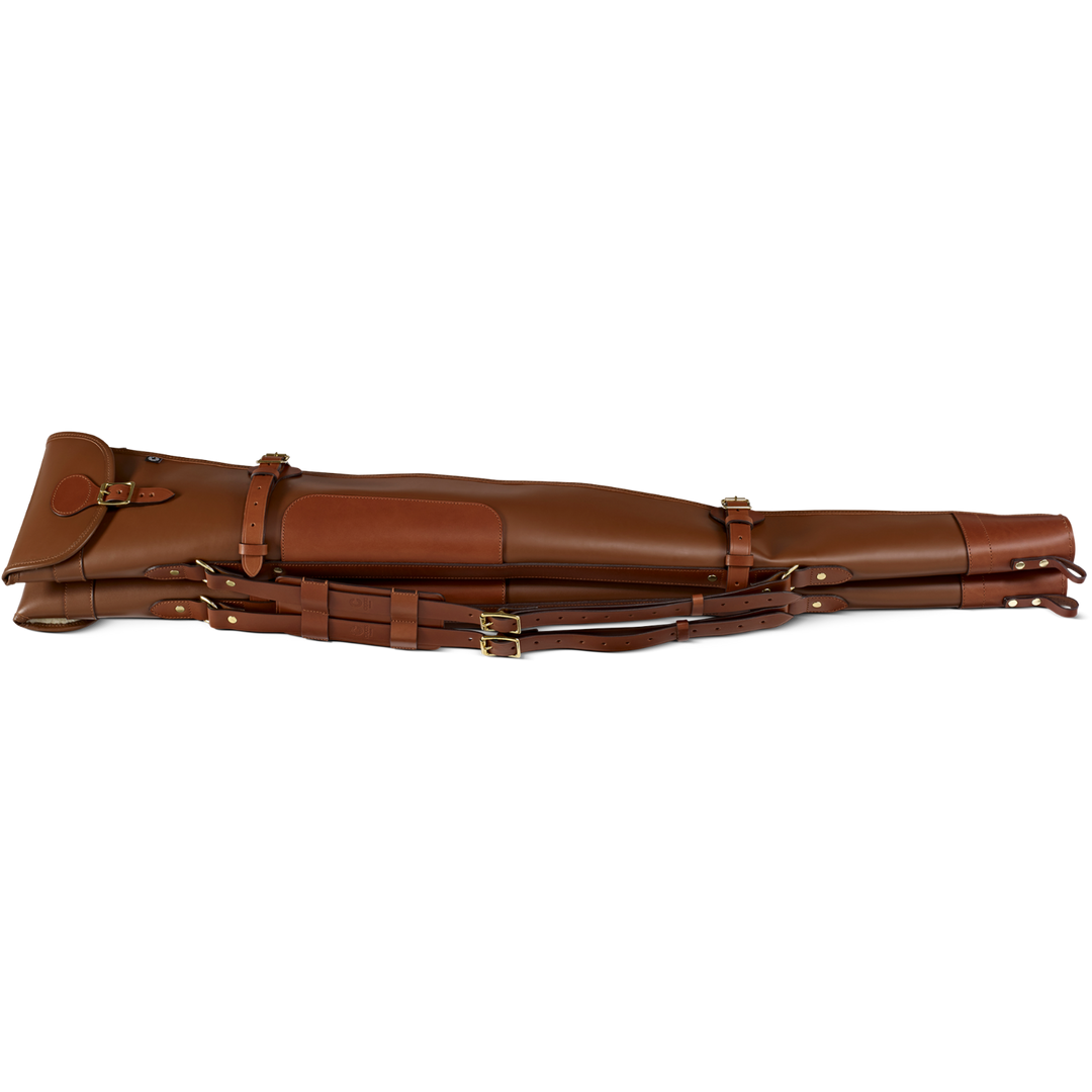 Croots Byland Leather Double Shotgun Slip With Flap And Zip