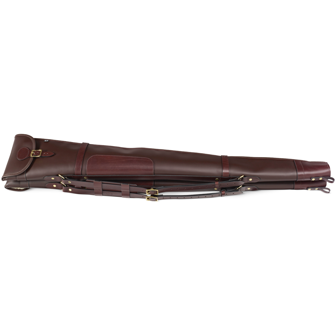Croots Byland Leather Double Shotgun Slip With Flap And Zip