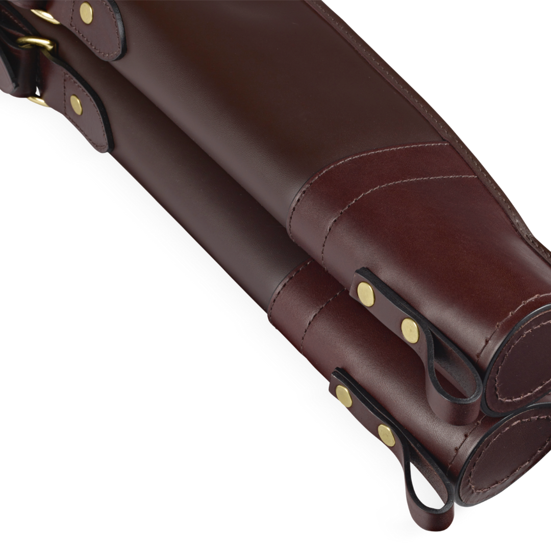 Croots Byland Leather Double Shotgun Slip With Flap And Zip