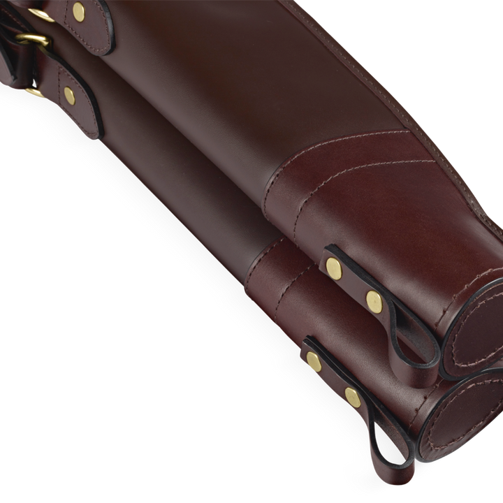 Croots Byland Leather Double Shotgun Slip With Flap And Zip
