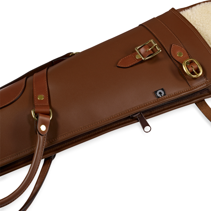 Croots Byland Leather Shotgun Slip With Flap, Zip And Carry Handles