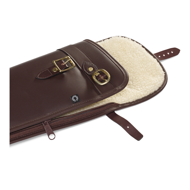 Croots Byland Leather Shotgun Slip With Flap, Zip And Carry Handles