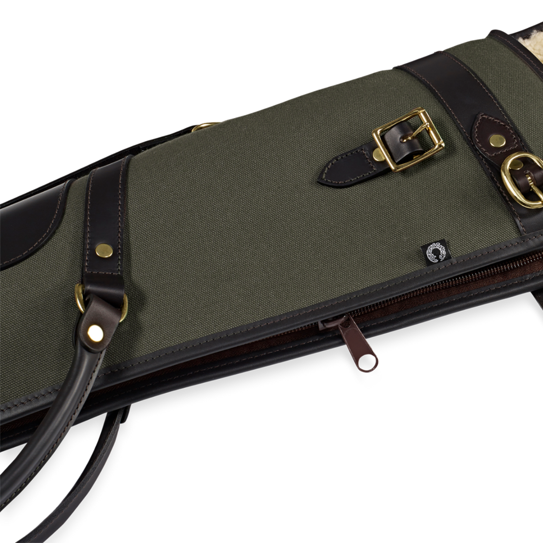 Croots Rosedale Canvas Shotgun Slip With Flap, Zip And Carry Handles