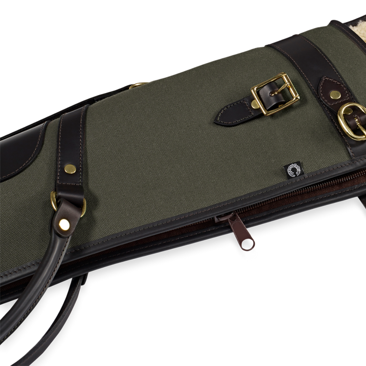 Croots Rosedale Canvas Shotgun Slip With Flap, Zip And Carry Handles