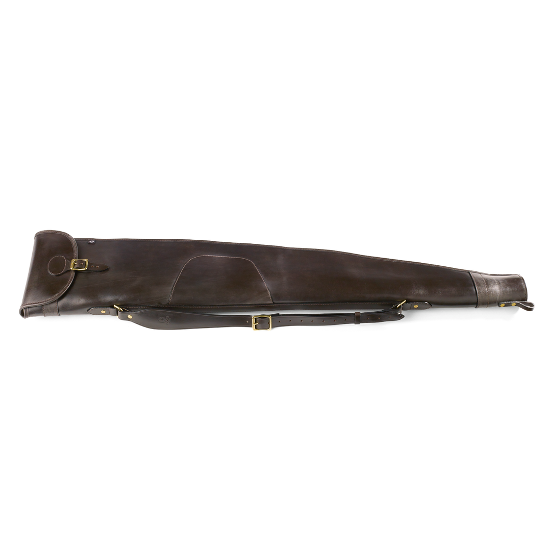 Croots Malton Bridle Leather Bipod Rifle Slip With Flap And Zip - Dark Havana