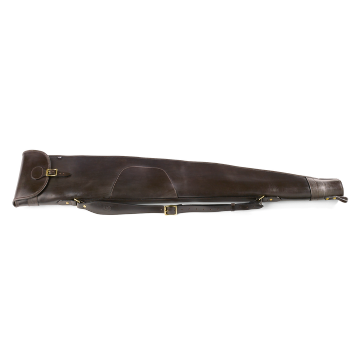 Croots Malton Bridle Leather Bipod Rifle Slip With Flap And Zip - Dark Havana
