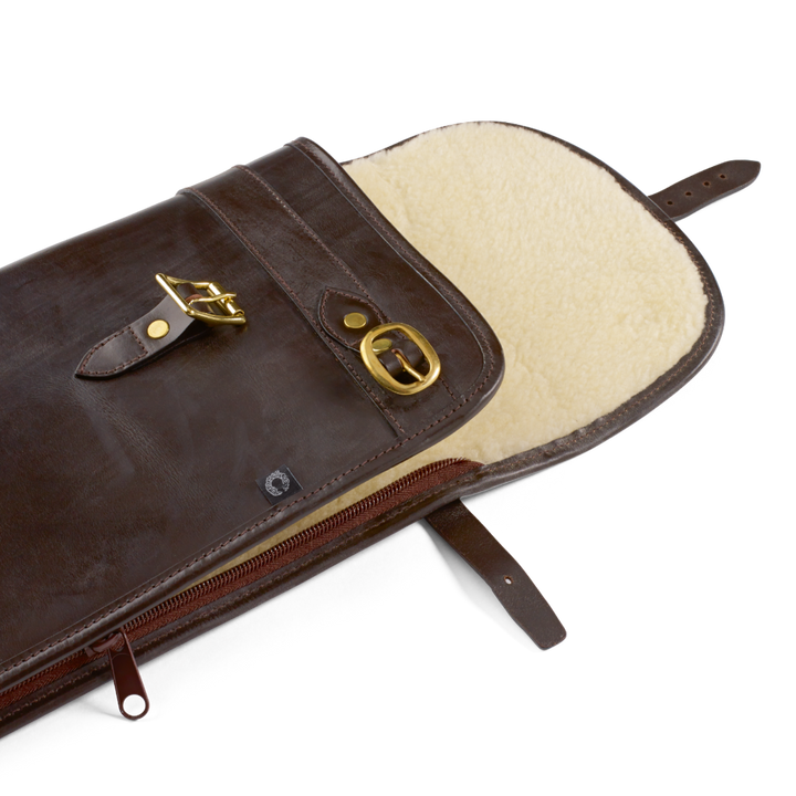 Croots Malton Bridle Leather Shotgun Slip With Flap And Zip
