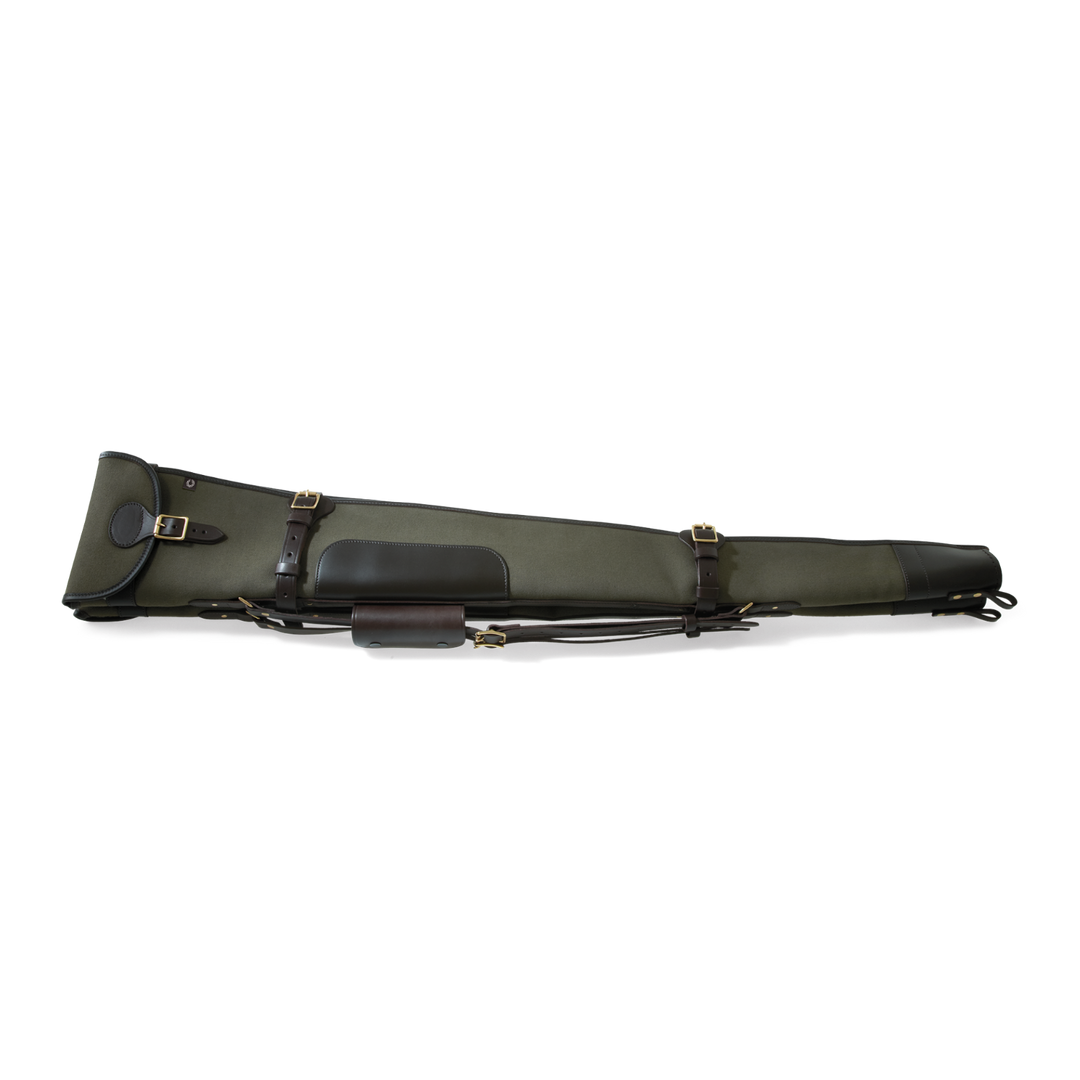 Croots Rosedale Canvas Double Shotgun Slip With Flap And Zip