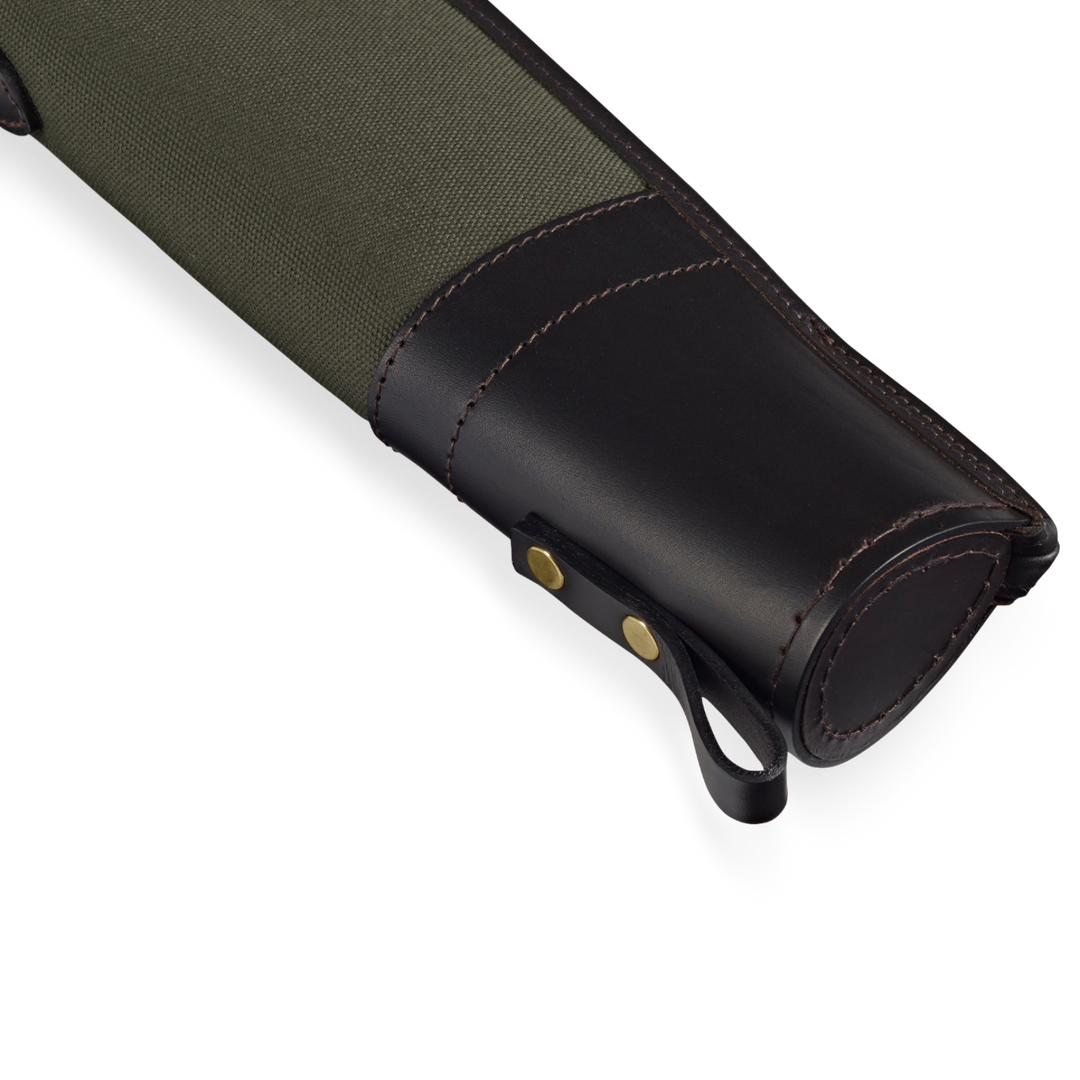 Croots Rosedale Canvas Double Shotgun Slip With Flap And Zip