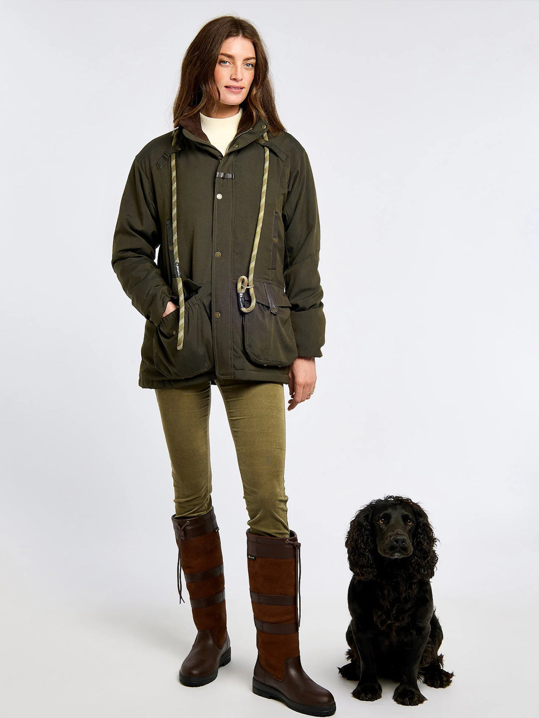 Dubarry Womens Sherwood Waterproof Utility Jacket Olive