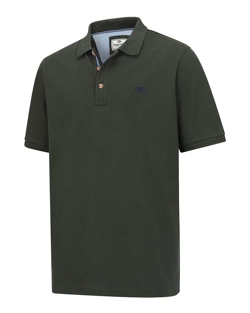 Hoggs of Fife Newton Pique Polo Shirt - Forest Green