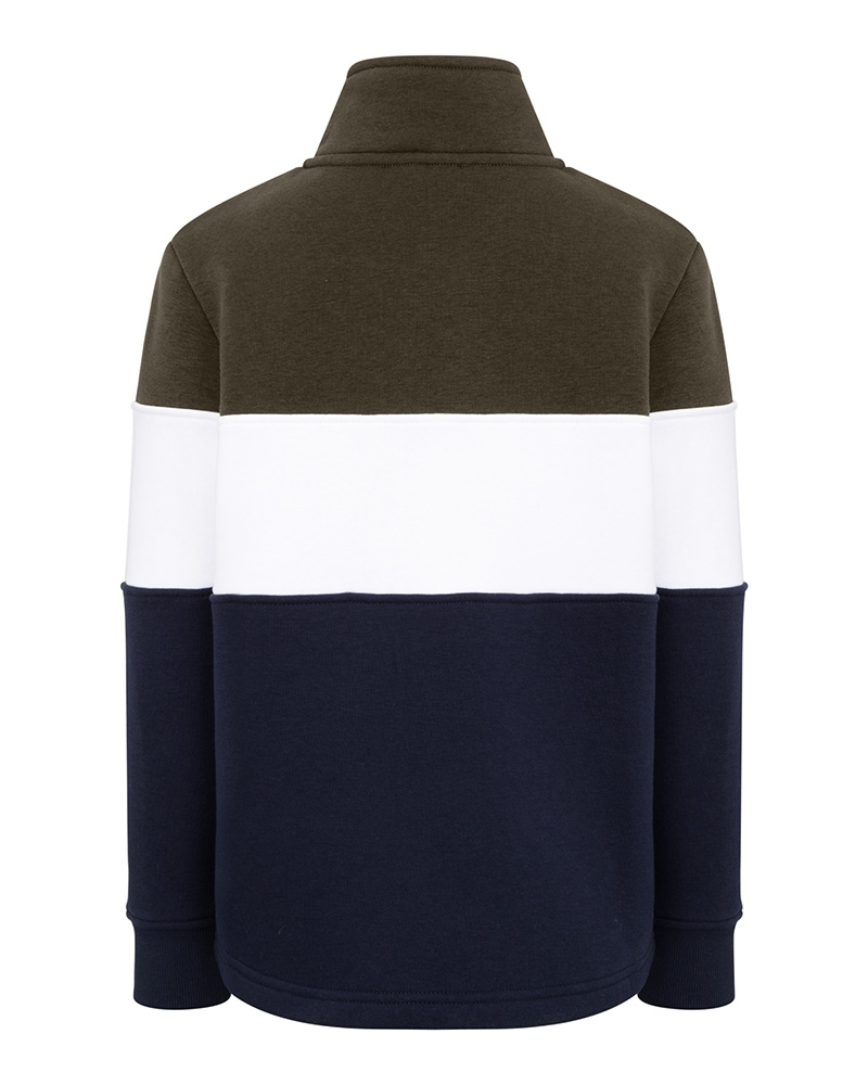 Hoggs Of Fife Dumfries 1888 Junior 1/4 Zip Sweatshirt Forest/White/Navy