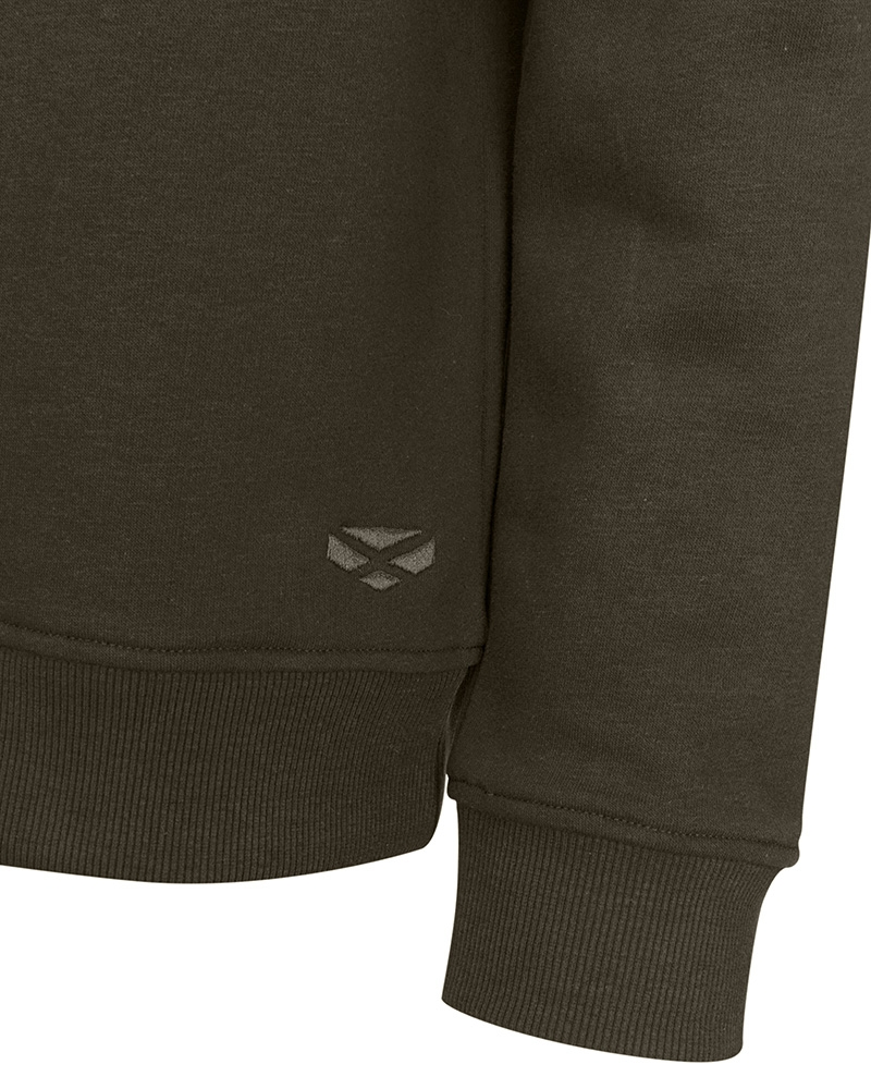 Hoggs of Fife Galloway 1888 1/4 Zip Sweatshirt - Forest Green