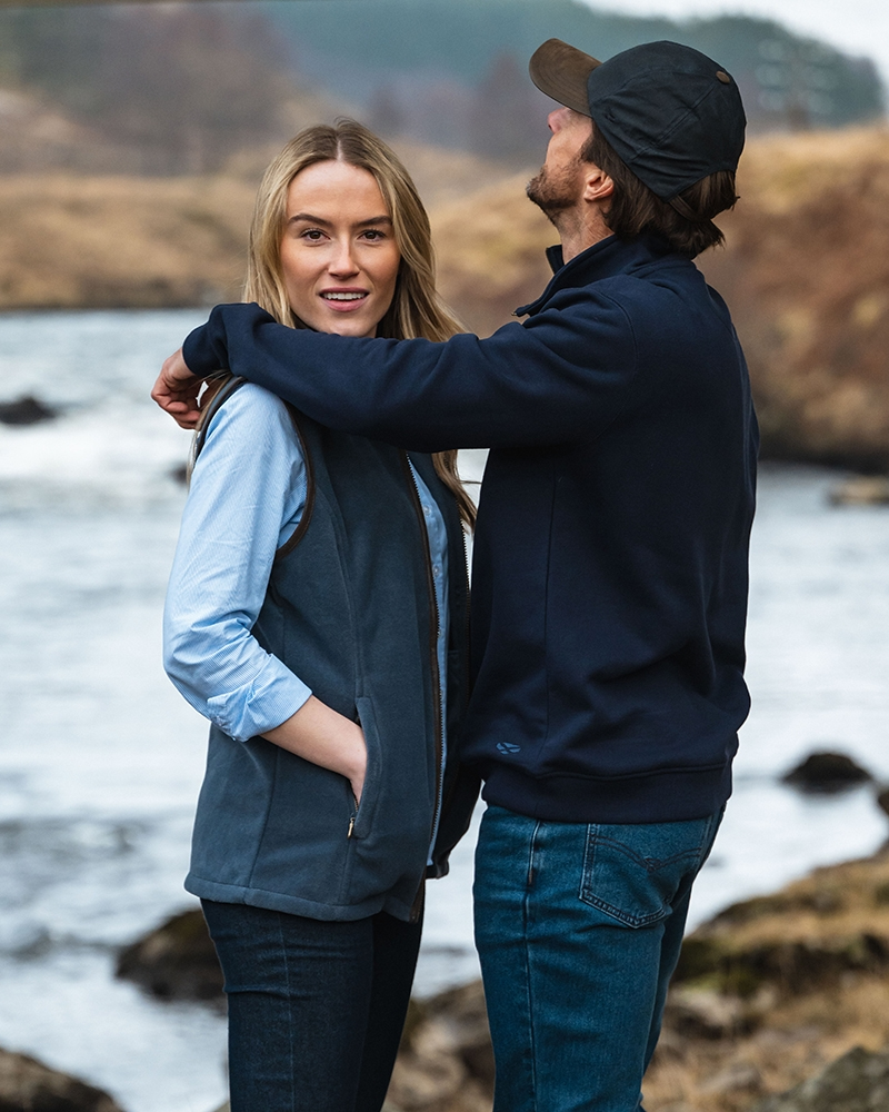 Hoggs of Fife Galloway 1888 1/4 Zip Sweatshirt - Navy
