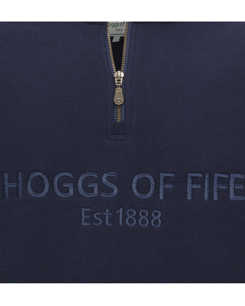 Hoggs of Fife Galloway 1888 1/4 Zip Sweatshirt - Navy