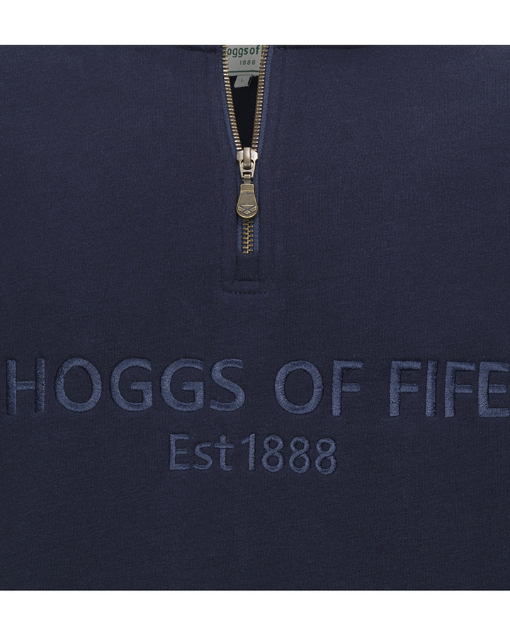 Hoggs of Fife Galloway 1888 1/4 Zip Sweatshirt - Navy