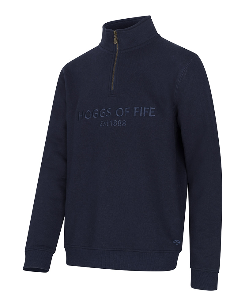 Hoggs of Fife Galloway 1888 1/4 Zip Sweatshirt - Navy