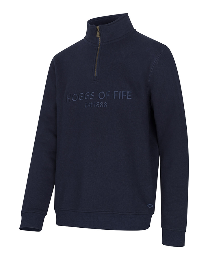 Hoggs of Fife Galloway 1888 1/4 Zip Sweatshirt - Navy